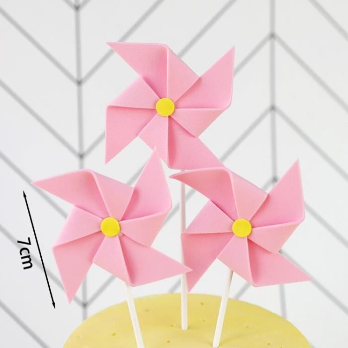 Décorations Gâteau Moulin à Vent - 24 Pièces Avec Bâtonnets En Bois - Pour Cupcakes, Desserts, Anniversaire, Mariage - Motifs Colorés Décorations Gâteau Moulin à Vent - 24 Pièces Avec Bâtonnets En Bois - Pour Cupcakes, Desserts, Anniversaire, Mariage - Motifs Colorés