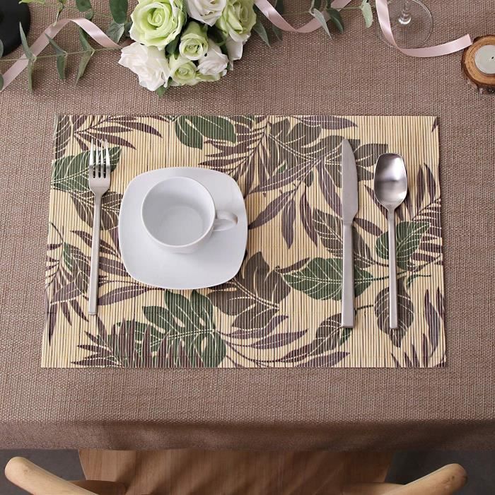 Love Casa Sets De Table Table Rectangulaire En Bambou Americain