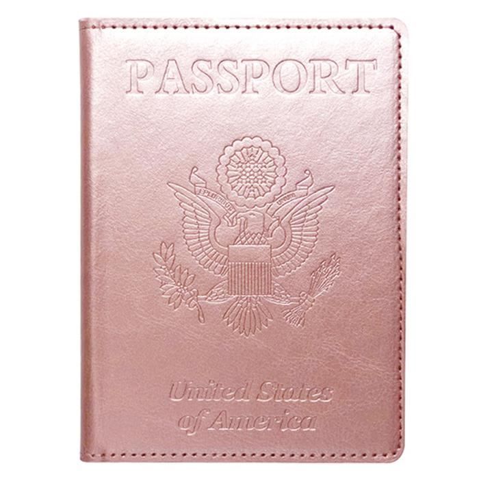 Housse Passeport + Étiquette Bagage TYXHXTF - Rose Et Gris - Organisateur De Voyage