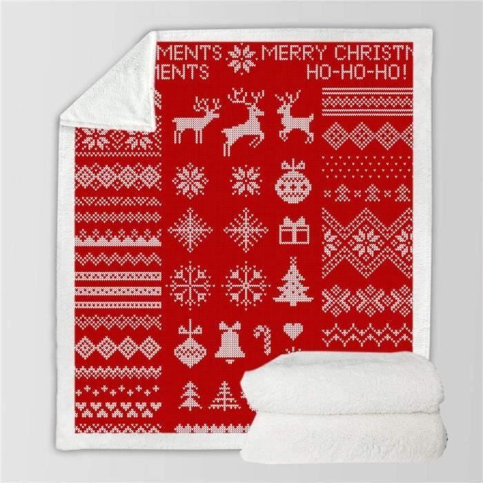 Super Doux Hiver Festif Noël Noël Peluche Polyester Polaire jette couvertures