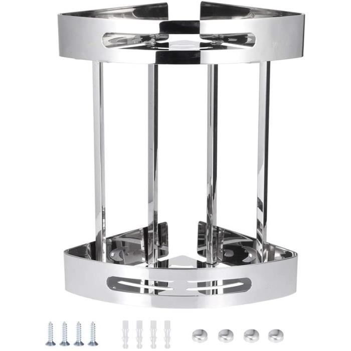 Etagere D'Angle 2 Niveaux Ventouse Chr - Msv