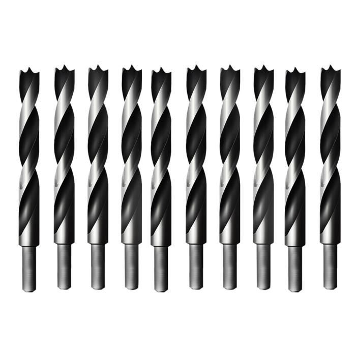 Lot De 10 Forets à Bois 4mm X 75mm En Acier Carbone | Pour Perçage Précis Bois Dur, Tendre, Acrylique - 10