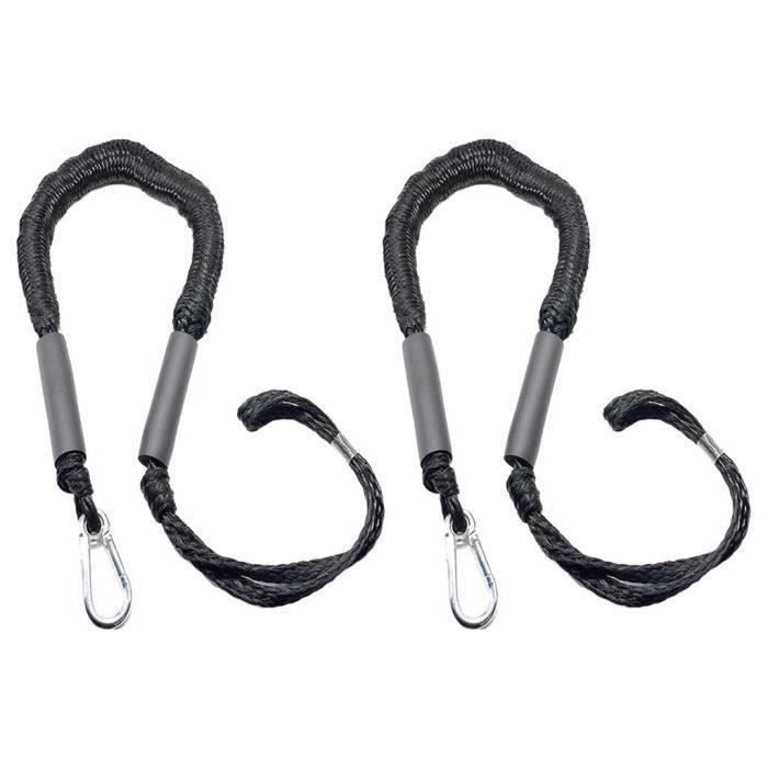 2PCS Marine Bungee Dock Line/Boat Mooring Rope Bungee Tie Down Stretch Black NEW - View #9
