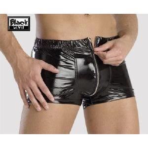 Boxer vinyle avec fermeture eclair Noir Tai Cdiscount Boutique Erotique