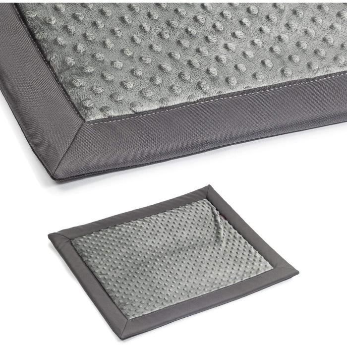 Comparer les prix de Lit pour chien, lit pour chat, lit pour animaux, XXL 120 x 100 x 1 cm, gris, matière pelucheuse