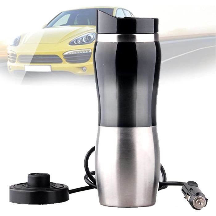 Bouilloire Allume-cigare 12V/24V Pour Voiture - 500 Ml, Acier Inoxydable, Chauffe Café, Sécurité Anti-ébullition à Sec