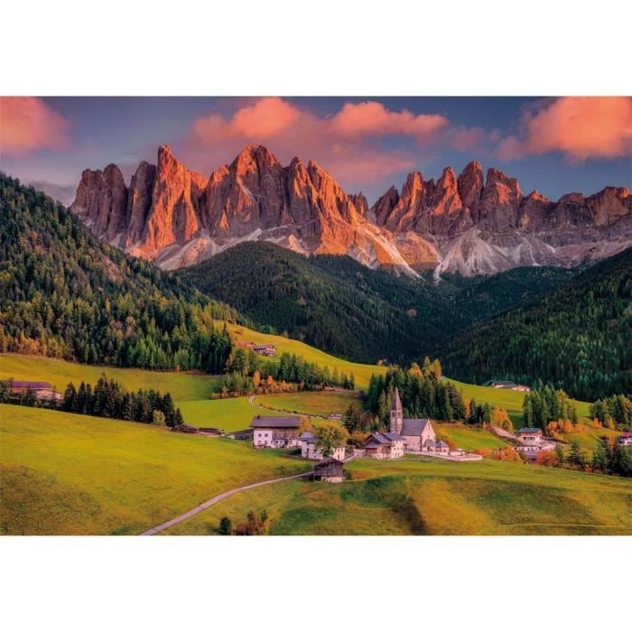 Puzzle 1000 pièces - CLEMENTONI - Dolomites magiques - Paysage et nature - Adulte - Intérieur Puzzle 1000 pièces - CLEMENTONI - Dolomites magiques - Paysage et nature - Adulte - Intérieur