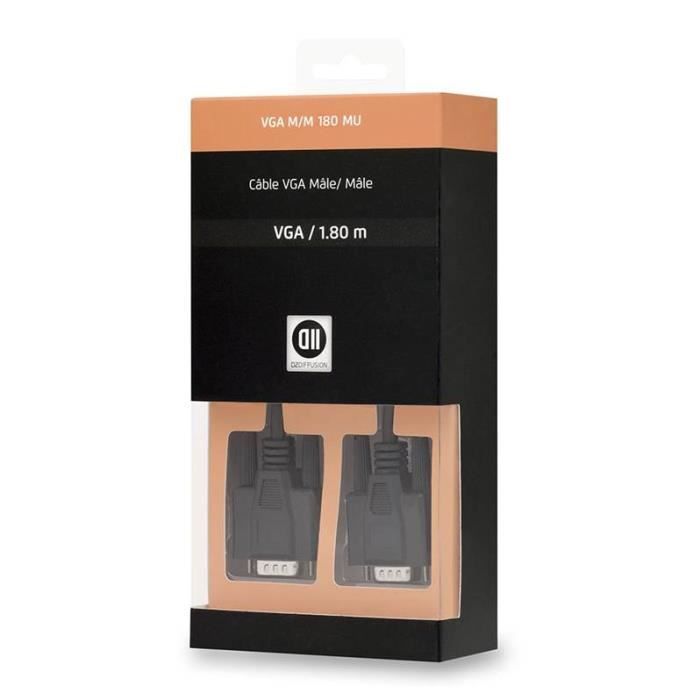 Câble VGA D2DIFFUSION 1 8 Vis moletées