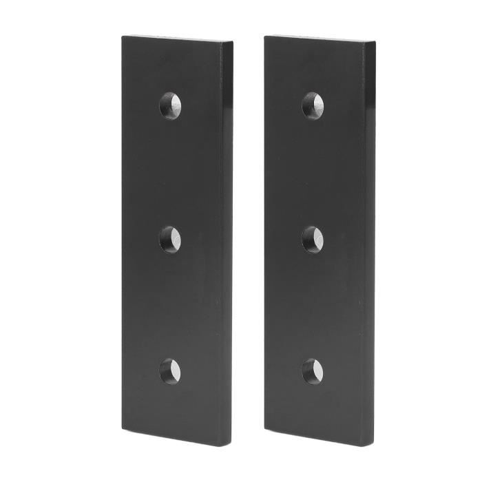 Paire Tiges Support Lèvre Pare-chocs Avant Aluminium 20 Cm – Noir, Tuning Universel Voiture