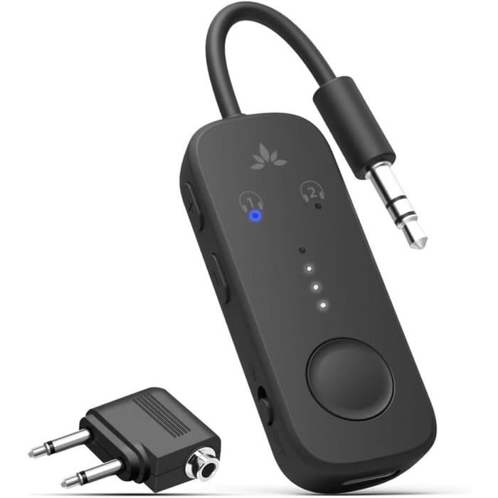 Adaptador De Audio Bluetooth De Avión Para Auriculares Inalábricos Y