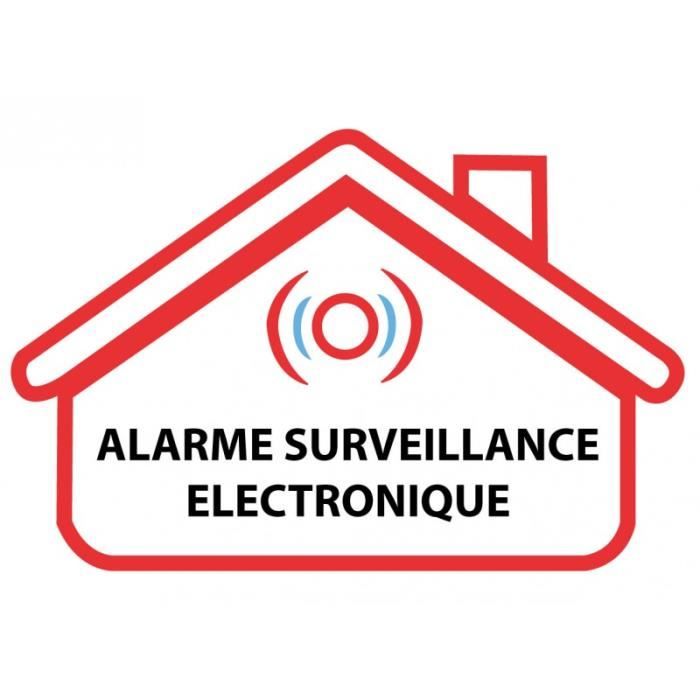 Sticker Alarme Maison Autocollant Alarme