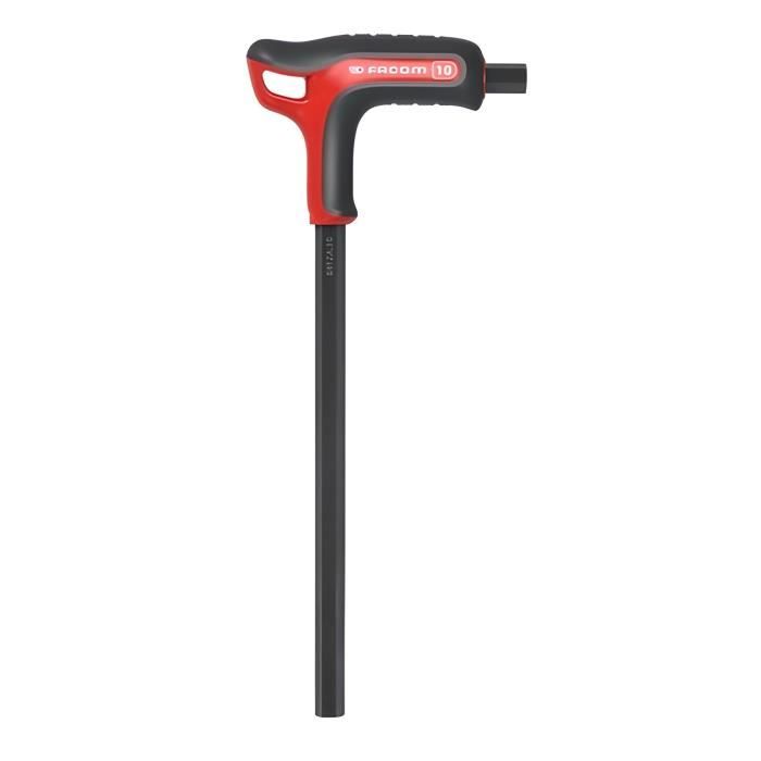 Clé mâle poignée en 'P' 6 pans métriques diamètre 10mm longueur 240mm FACOM 84TZA.10 - vue 2