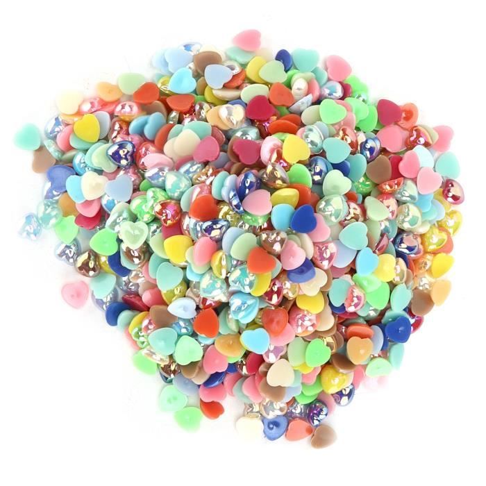 Collier Perles Grandes Mailles Colorées Avec Entresois Diamanté - Fait Main