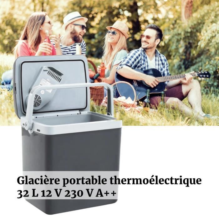 Glacière Thermoélectrique Portable 7.5L 12V - Fonction Refroidissement (15-25°C) Et Chauffage (55-65°C), Pour Voiture, Camping
