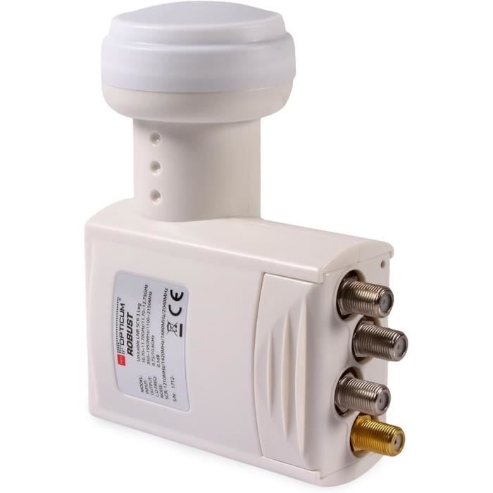 LNB - Opticum - Robust Unicable SCR 3 Legacy - Faible bruit - 43 participants - Blanc