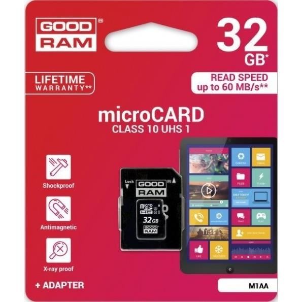 Lot De 2 Cartes Mémoire Micro 32 Go Avec Adaptateur, Carte Mémoire TF Classe 10, Mini Carte Mémoire Pour Appareil Photo/smartphone/tablette/drone (2 X 2 Bleues