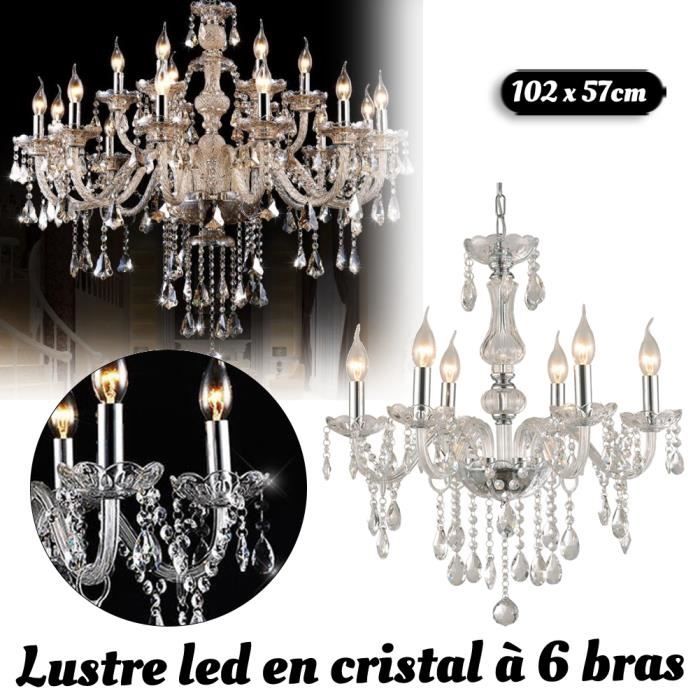 VÉRITABLE K9 CHANDELIER Cristal Sol Lampe / Table ... - FR