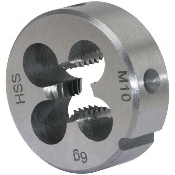 KS Tools 332.1008 - Filière extensible HSS à pas fin, M10 x 1,0
