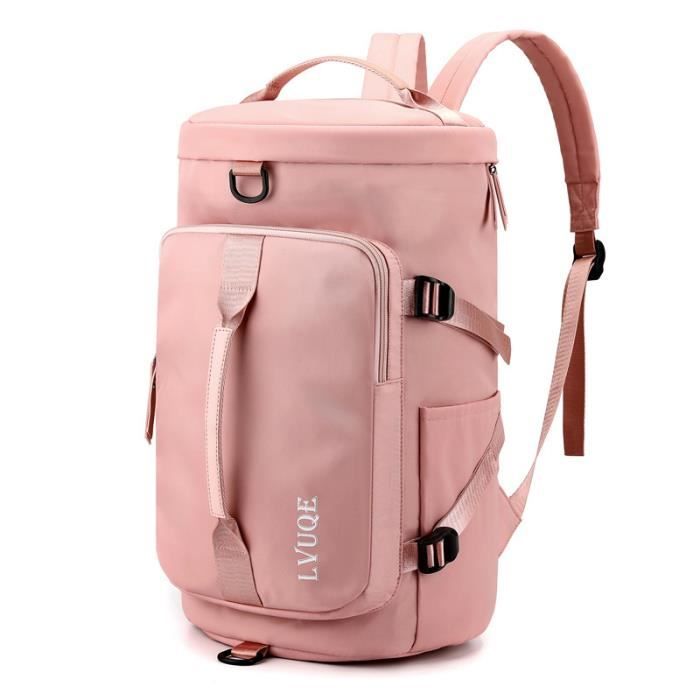Sac de Voyage Femme FONDUPIN Avec Compartiment de Chaussures et Poche Humide Rose 25 25 46 cm