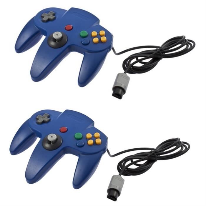 2x Manette pour Nintendo 64 N64 System de jeu -Bleu - Cdiscount