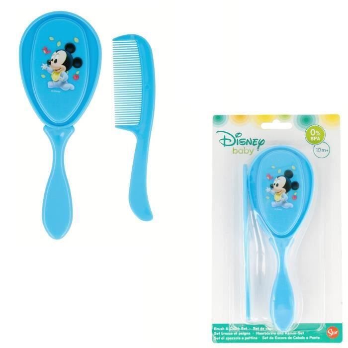 Set Brosse Et Peigne Disney Mickey Mouse Bleu Sans Bpa 10m Bebe Enfant Garcon 003 Cdiscount Au Quotidien