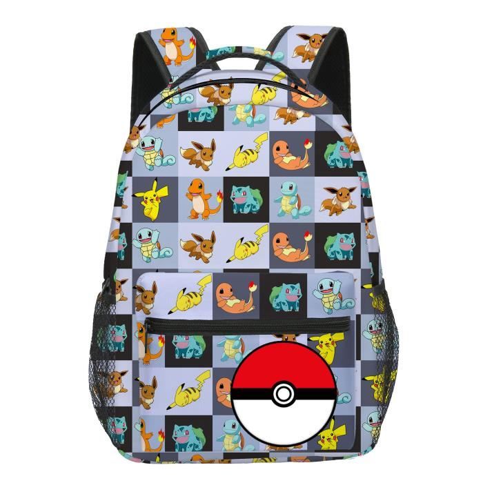 Cartable Pokémon Enfant 3 Pièces – Pikachu Et Noctali – Sac à Dos, Trousse Et Accessoire école