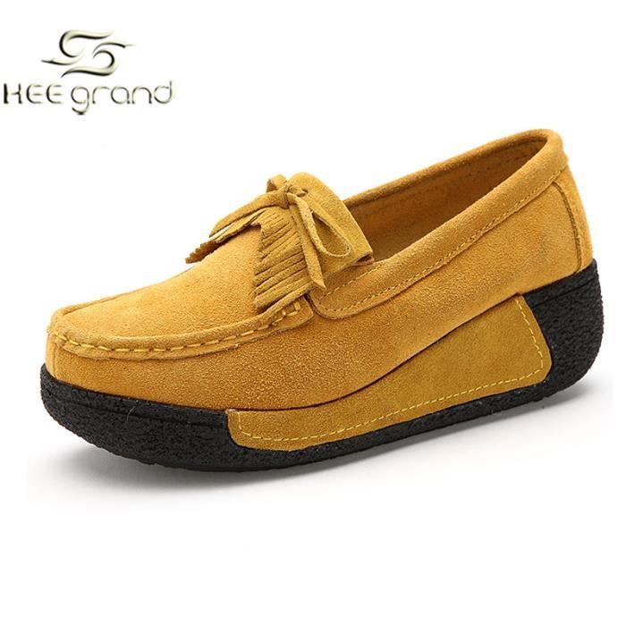 soulier jaune femme