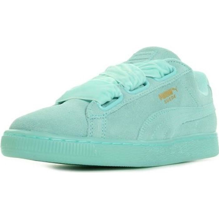 puma suede heart bleu clair