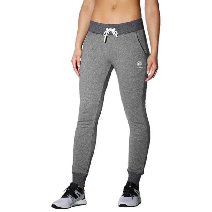 pantalon reebok femme gris