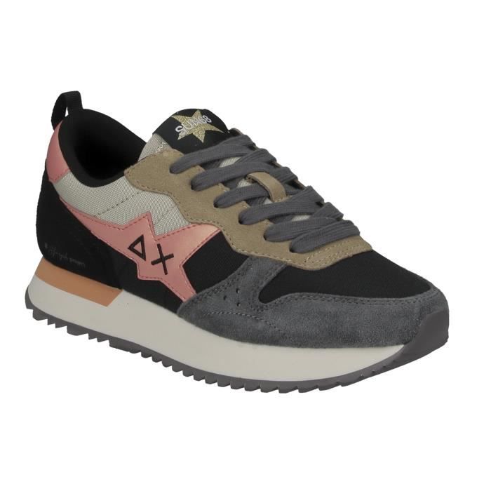 SUN68 Basket dames Sun68 Stargirl noir et beige.-40