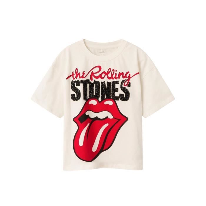 T Shirt Name It Omrana roulant Stones Beige Fille Beige