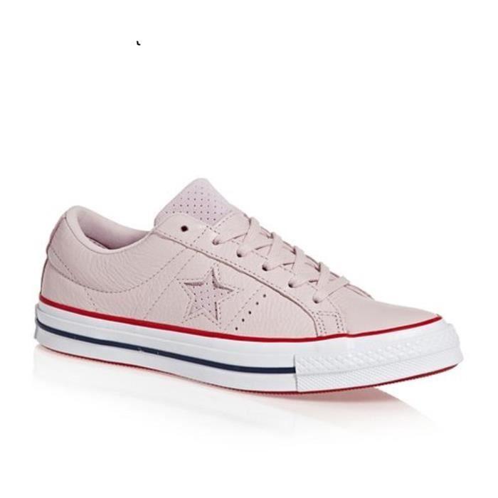Converse One Star Ox Barely Rose/Gym Red/White, Baskets Mixte Rose - Cdiscount Chaussures