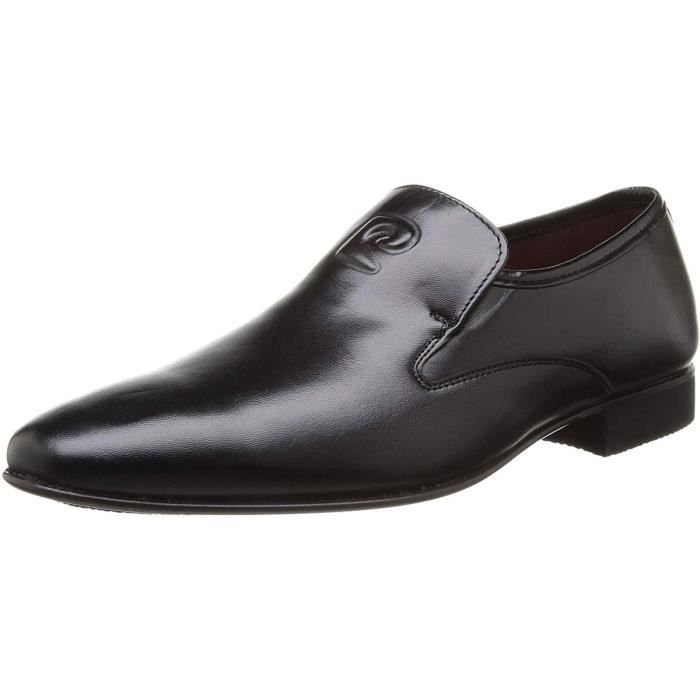 Mocassins homme en cuir nappa noir Pierre Cardin Détente modèle Zaza