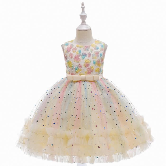 Robe De Fête Junior Fille Taille 5 - Bleu Royal, Paillettes, Tulle - Neuf Avec étiquettes
