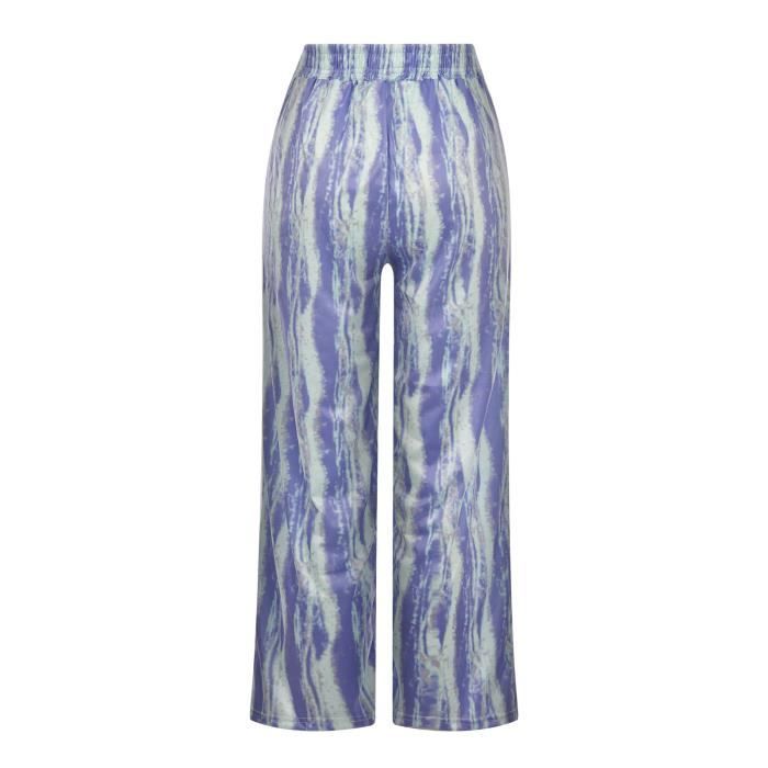 Pantalon Large Type Bloomers En Coton Pour Femmes - Taille Haute, Couleur Unie, Décontracté, Pour été Et Loisirs - 5