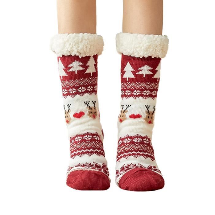 Chaussette Pantoufle Femme Chaude Hiver Maison Chaussettes