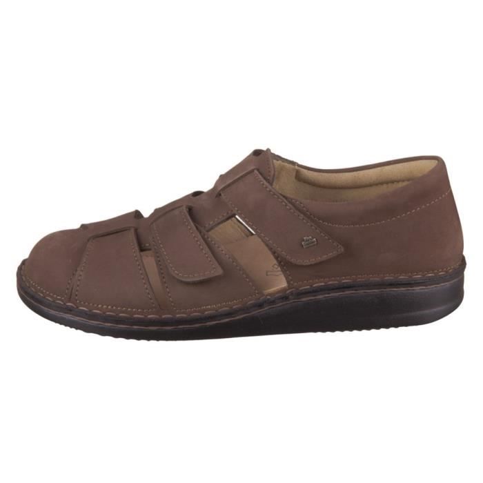 Chaussures Finn Comfort Homme - Cuir Noir à Lacets - Taille 43 - Motif Trous - Occasion TB