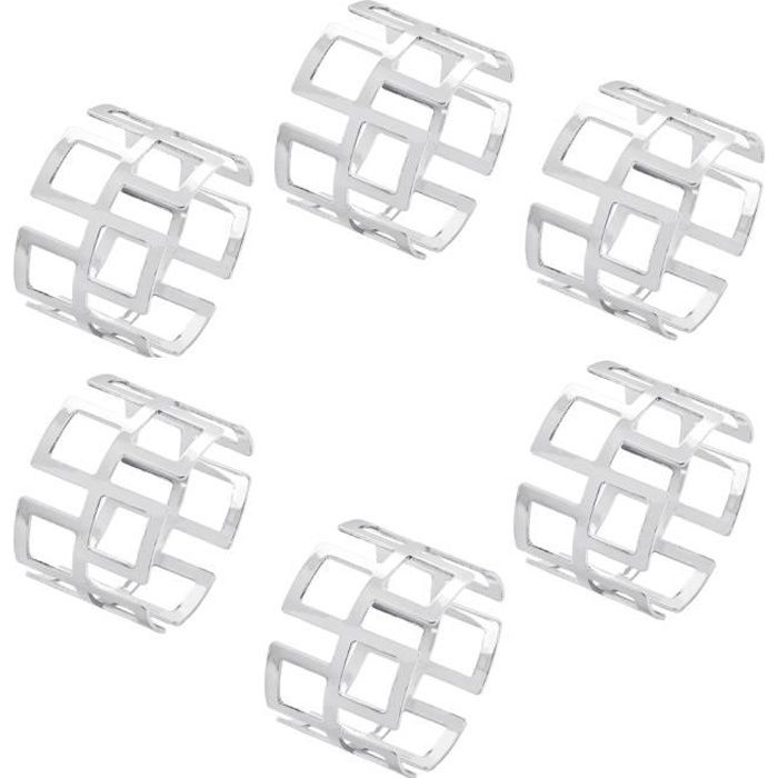 OLYCRAFT Lot De 6 Anneaux De Serviette Feuilles D’Eucalyptus & Pommes De Pin – Style Naturel Printemps/Été – Parfait Mariage, Anniversaire, Table Festive