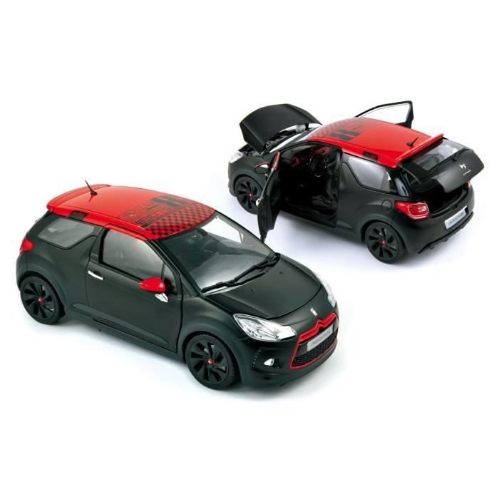 Norev Citroen DS3 3 Türer Matt Schwarz mit Rot Sebastian
