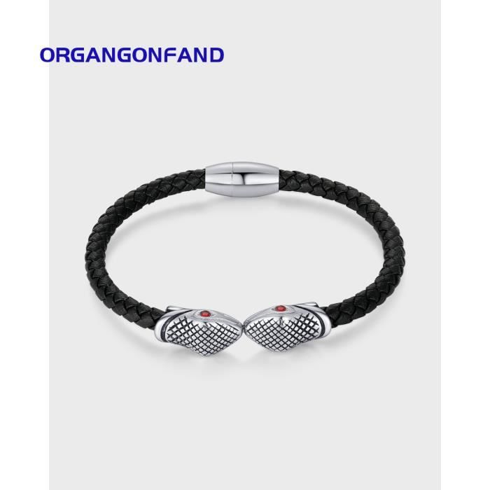 Bracelet Serpent Rétro Métal Doré Avec Fil Noir - Modèle 704 - Occasion Très Bon état