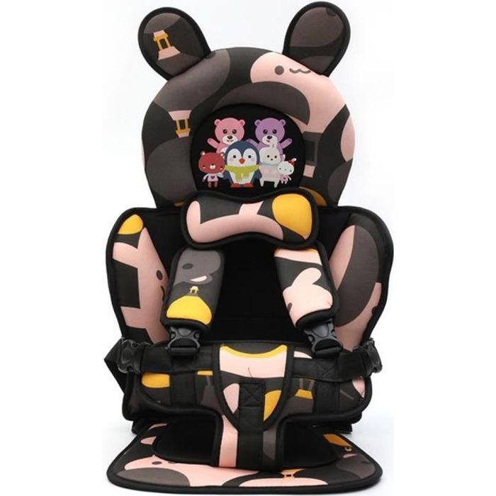 Chaise nouveau-né avec ceinture coussin de siège de voyage bébé confortable fauteuil réglable camouflage ours noir