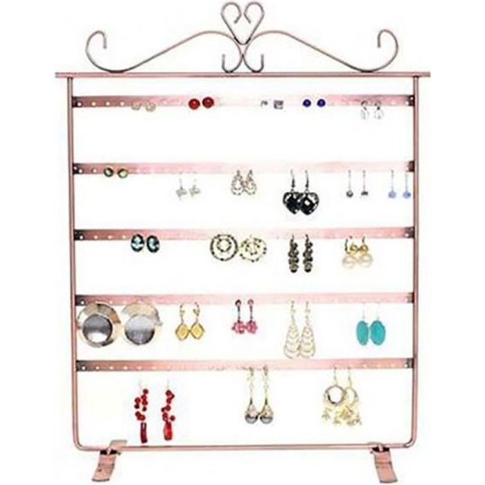 Cuivre Porte Bijoux Cadre Porte Boucle doreille 6 Rangs 72 Paires
