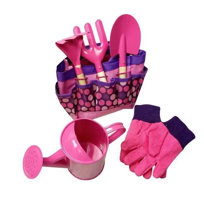 Outils de jardinage enfant : pelle, râteau et balai