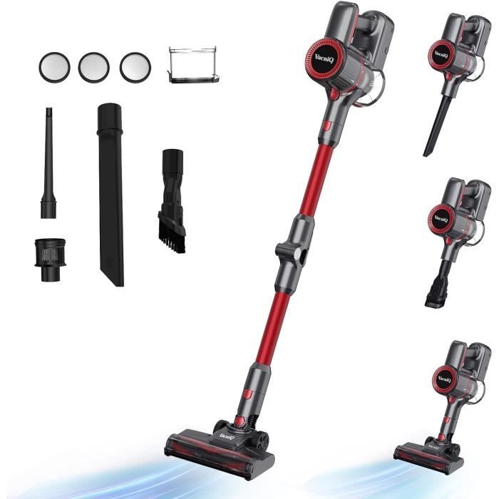 Aspirateur Voiture Sans Fil 4 En 1 - 25KPA, Moteur Brushless - Fonction Soufflage, Gonflage, Sac Vide - Batterie 9000mAh