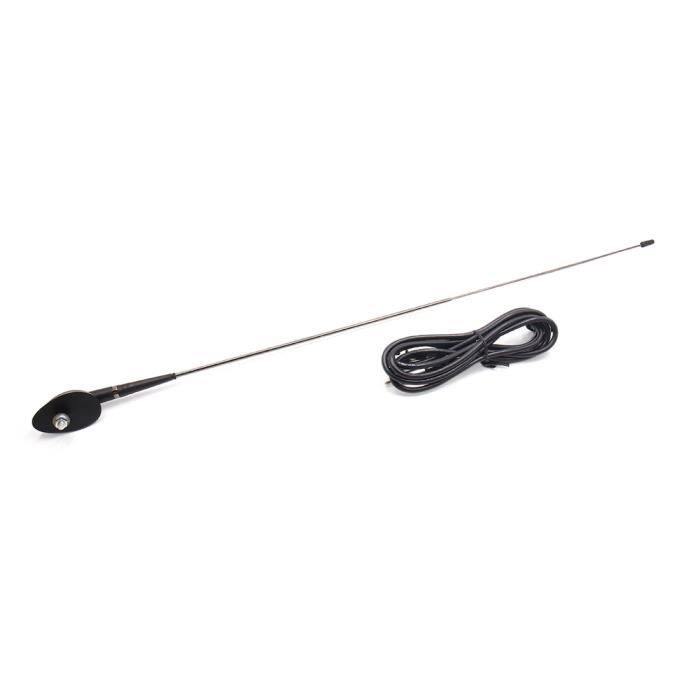 Antenne Télescopique AM FM Radio Universel Antenne Mât Antenne Radio AM FM  en Acier Inoxydable Argent Antennes Personnalisation de la voiture et  armatures de caisse