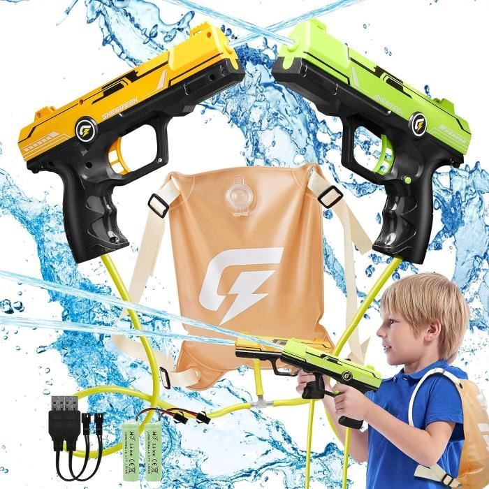 Pistolet à eau électrique - Tir à 10 mètres - Batterie rechargeable