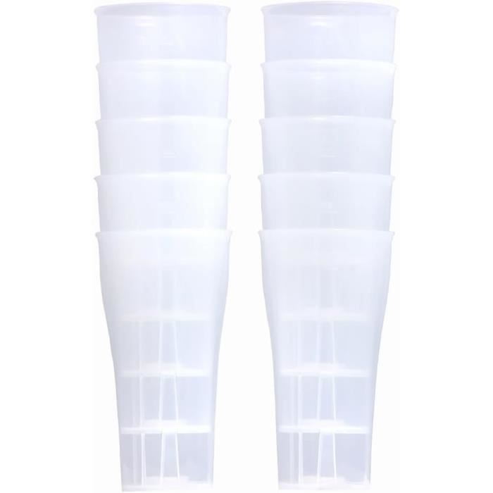 Volhoply Lot de 10 gobelets de voyage réutilisables en plastique acrylique avec couvercle et paille - 600 ml - Double paroi - Sans BPA - Couleurs pastel - Cadeau - Bleu