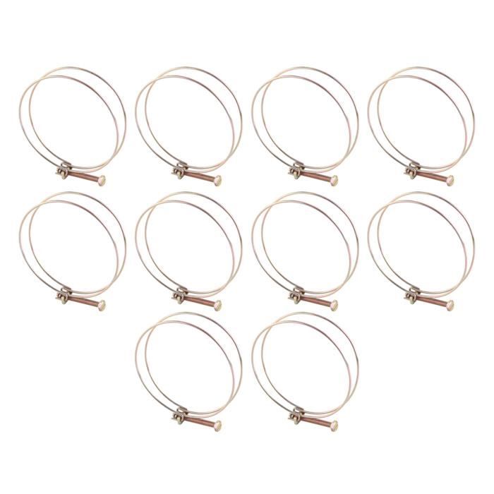 Lot De 10 Colliers De Serrage Pour Tubes De Laboratoire - Fer Galvanisé, Réglable - Pour Arrêt D'eau, Expériences