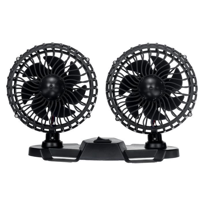 Double//Simple Tête Voiture Cooler Fan USB Alimenté 3 VITESSES 5 lames Ventilateur de refroidissement