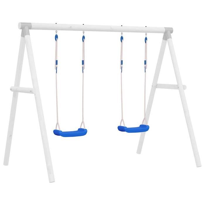 vidaXL Sièges de balançoire avec cordes 2 pcs bleu 37x15 cm PE 92307